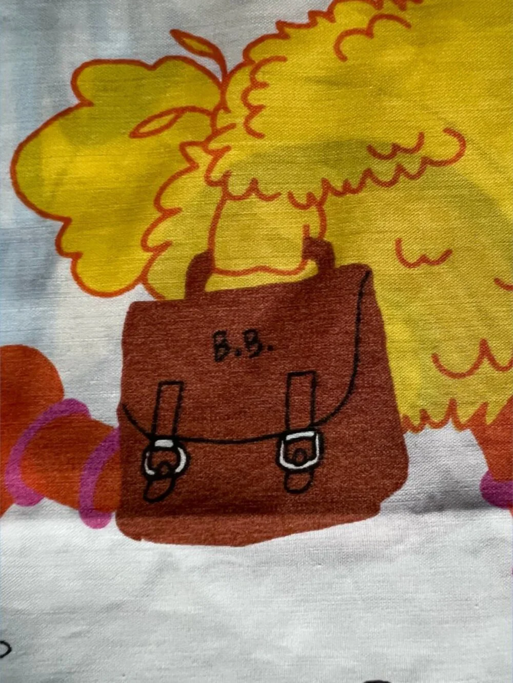 Vintage Sesame Street School Bus Pillow Case | CTW Childrens Television Workshop